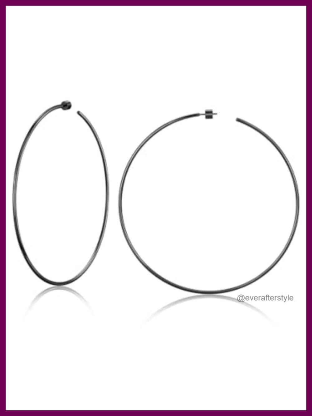 2mm Thin Stainless Steel Hoop Earrings Lightweight Everyday
